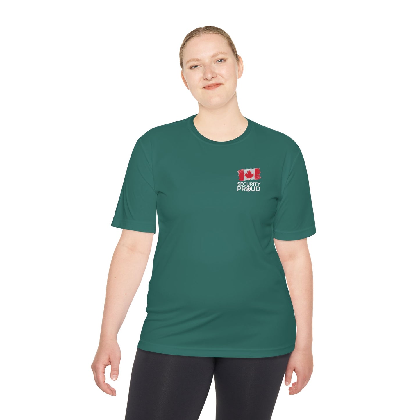 SECURITY PROUD Moisture-Wicking Tee | Canada Flag Edition