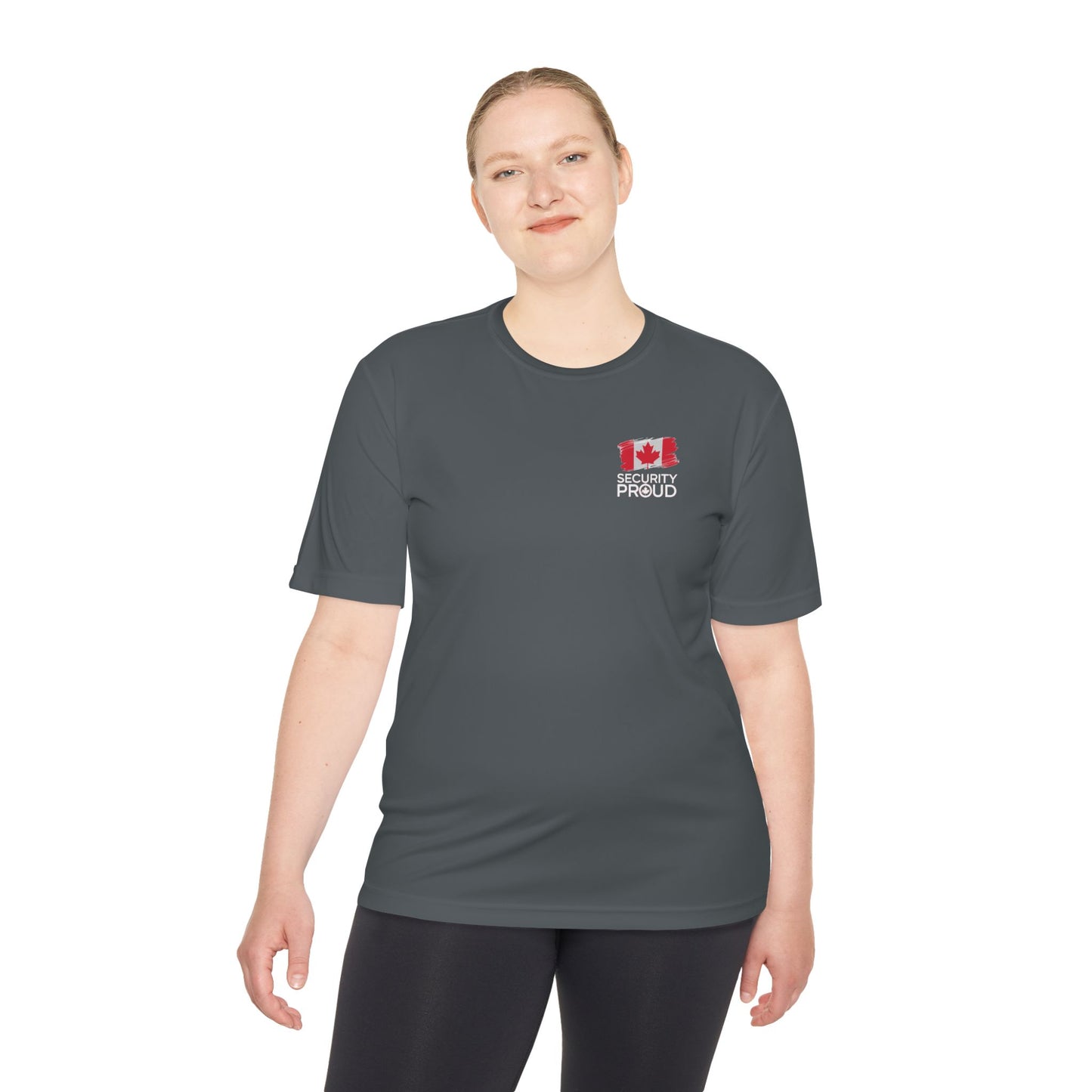 SECURITY PROUD Moisture-Wicking Tee | Canada Flag Edition