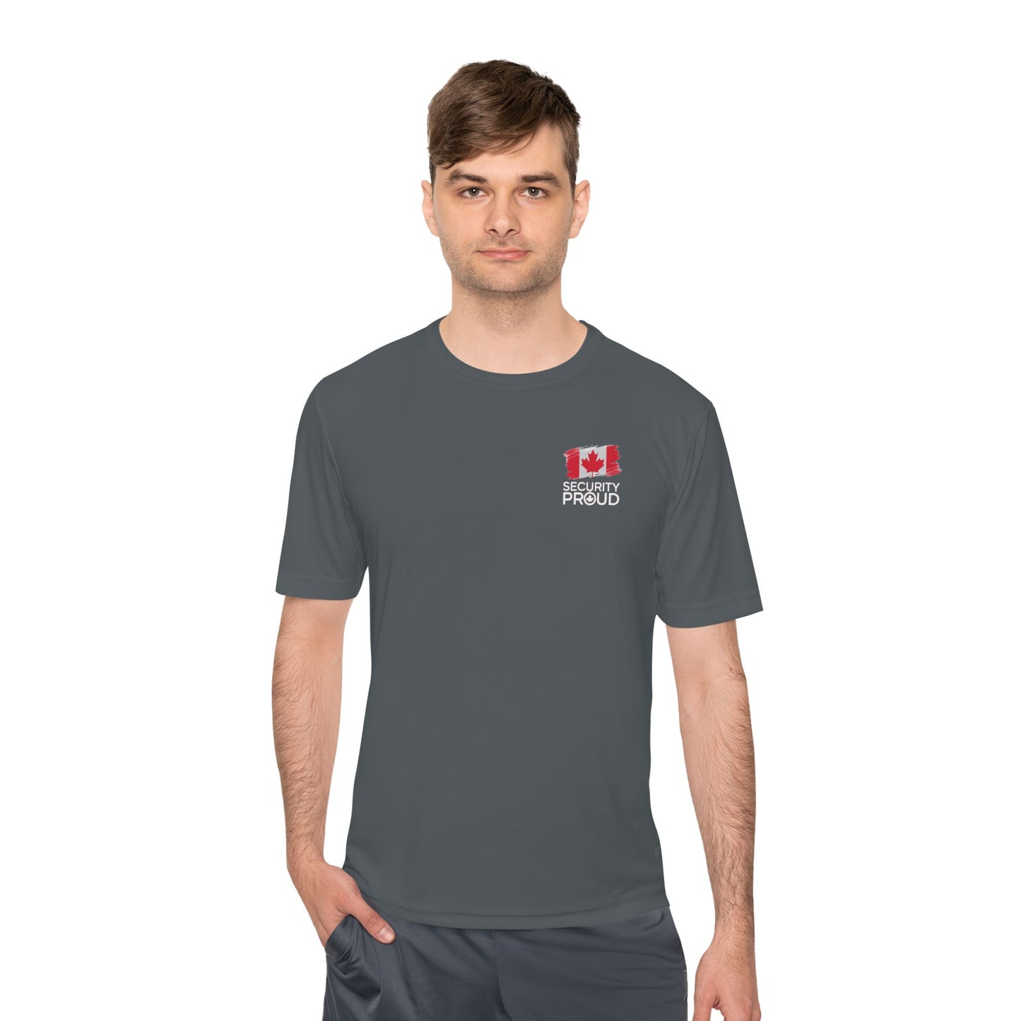 SECURITY PROUD Moisture-Wicking Tee | Canada Flag Edition