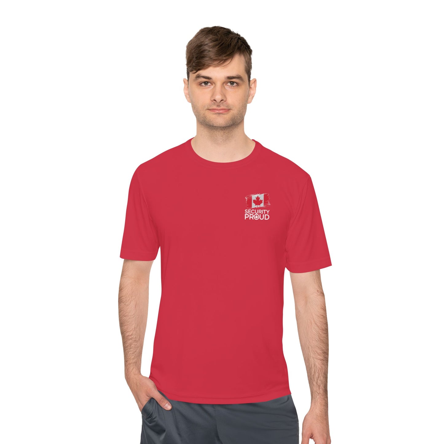 SECURITY PROUD Moisture-Wicking Tee | Canada Flag Edition